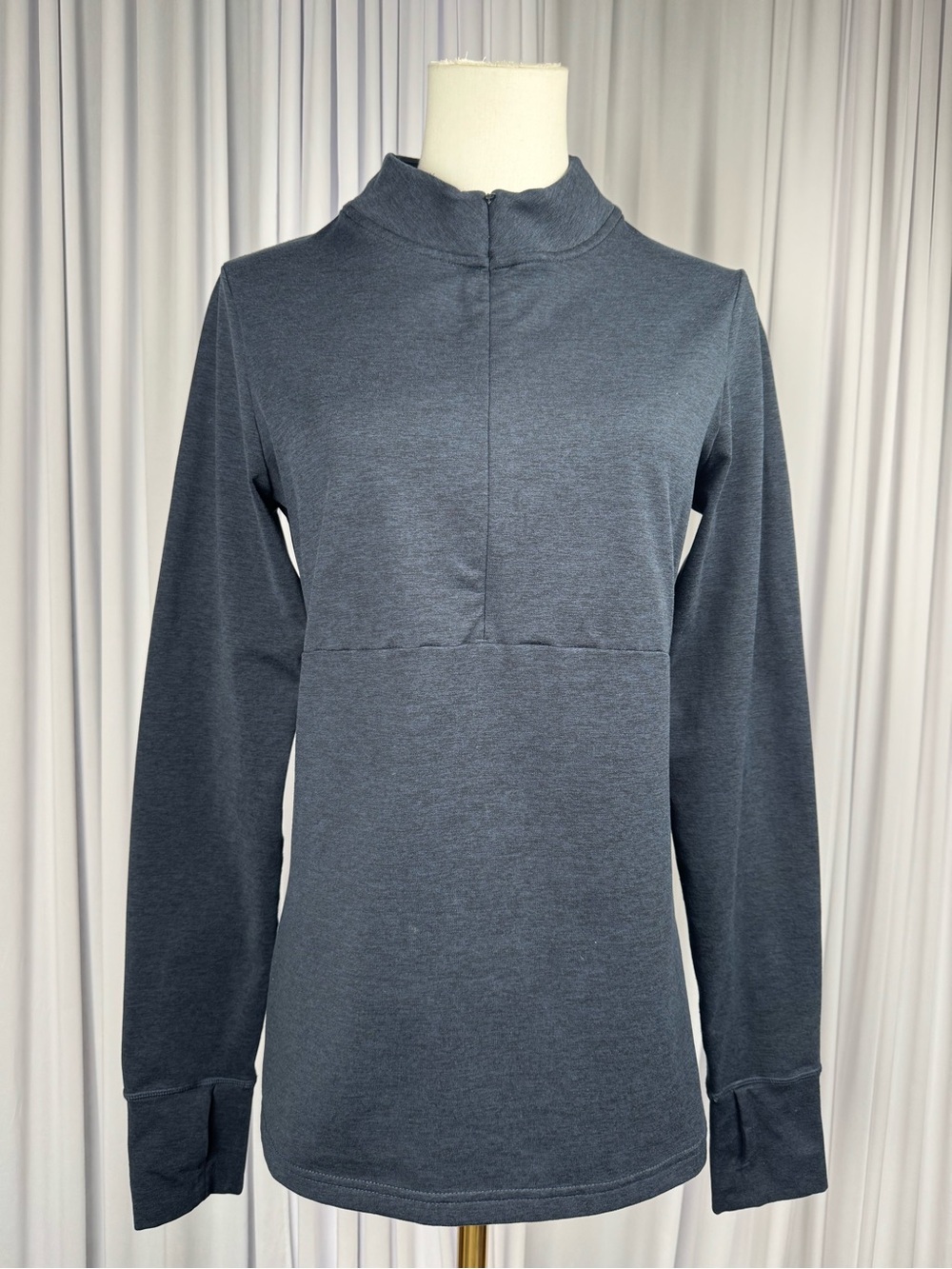 Prana Quarter-Zip Light-Weight Pullover Sweatshirt Navy Blue Women's Medium